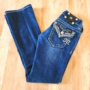 Miss Me Bootcut Jeans Size 23, 31" inseam Dark Wash